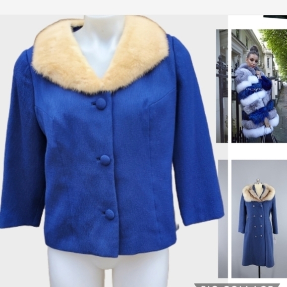 Vintage 50's Mink collar ‎ jacket.M..L